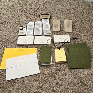 Authentic Gucci tags and gift bag set